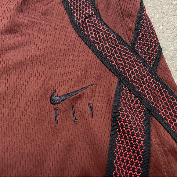 Nike Fly Men’s Basketball Swoosh Crossover Shorts Size Small Rare red/brown - Picture 9 of 13